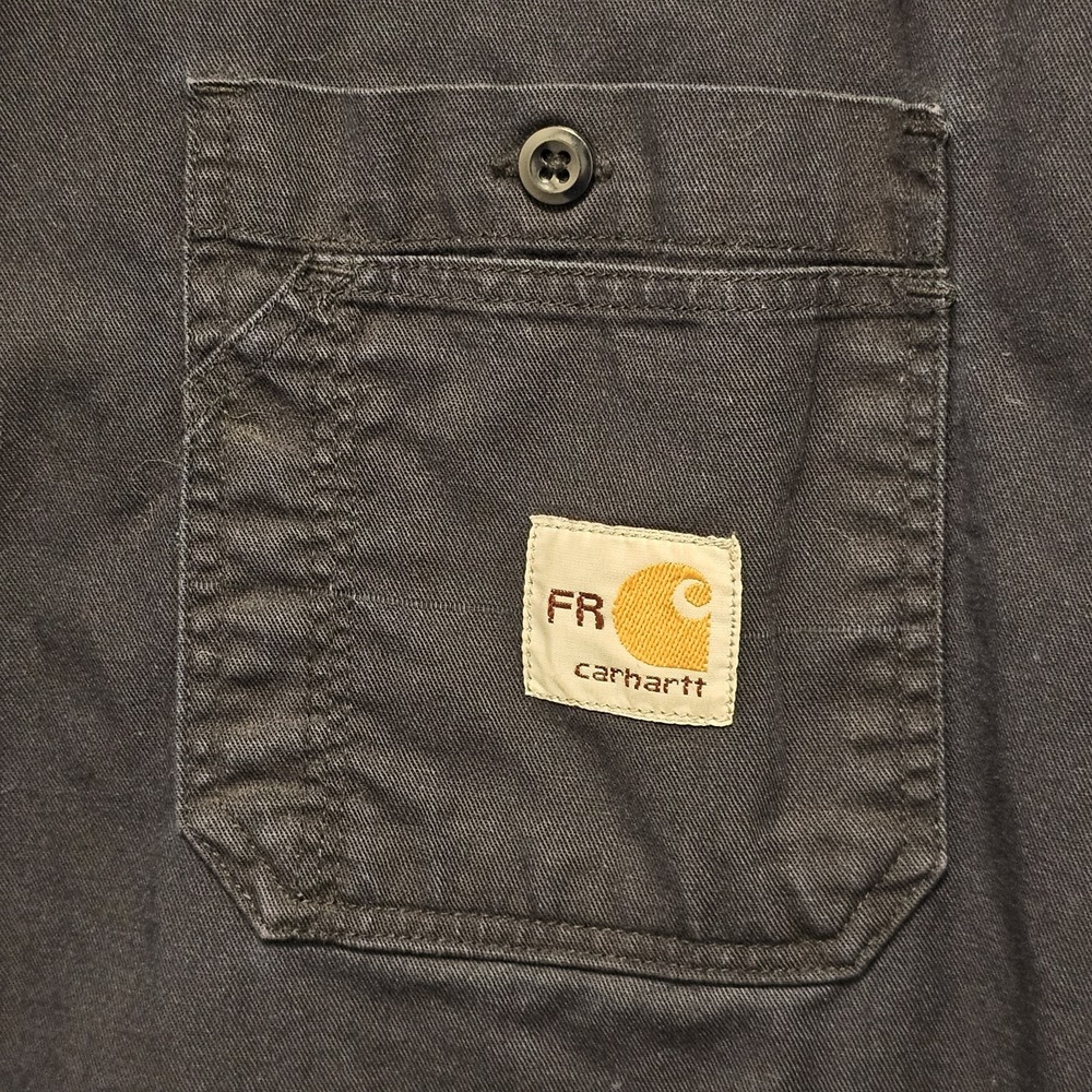 Carhartt FR Shirt Mens XLT Extra Large Tall Navy FRS159 DNY Flame Resistant Work - Picture 3 of 9